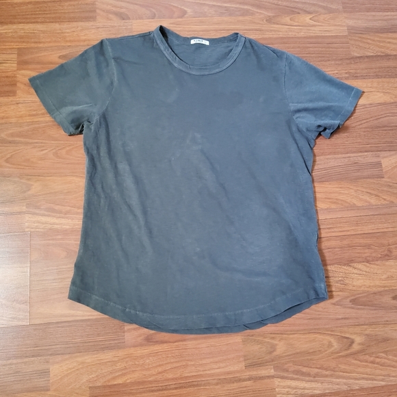 Buck Mason Slub Curved Hem Crewneck T-Shirt Tee Shirt L Grey New - Picture 3 of 9